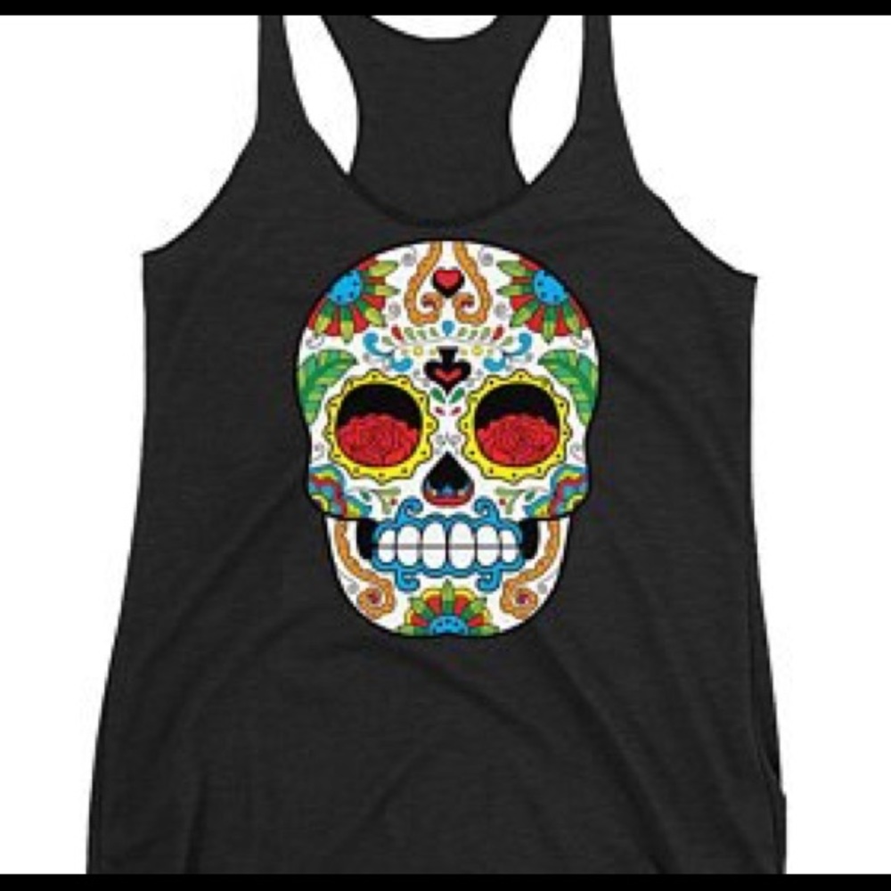 Woman’s tank Sugar Skull Roses